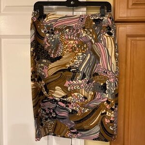 Dolce & Gabbana Brocade Pencil Abstract Print, multicolor | Size 42 / US 6